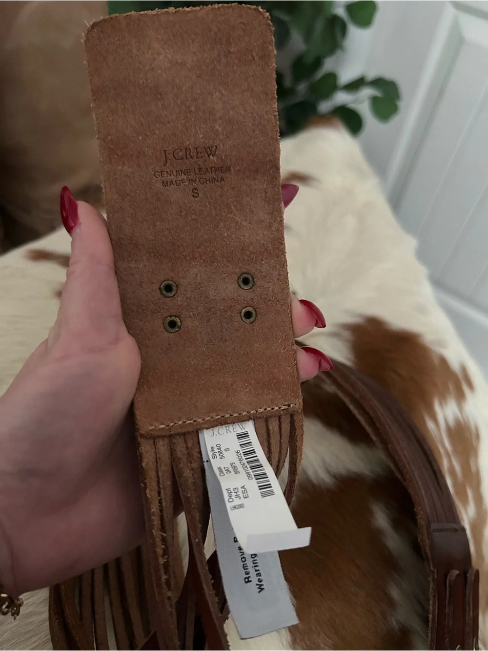 J. Crew Brown Leather Corset Belt